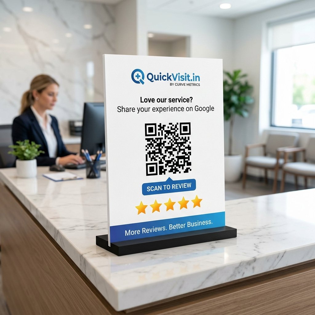 QuickVisit 5x7 Foamsheet Google Review Stand